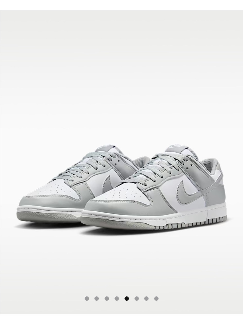 Nike Dunk Low White and Light Grey Low-Top Sneakers